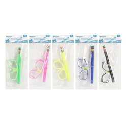 SET DA PISCINA NUOTO PER BAMBINI 7+ ANNI MASCHERA 16X10CM + BOCCAGLIO 5 COLORI 605414