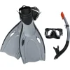 SET DA SNORKELING MASCHERA BOCCAGLIO PINNE BLACKSEA PER ADULTI IMMERSIONI 25044
