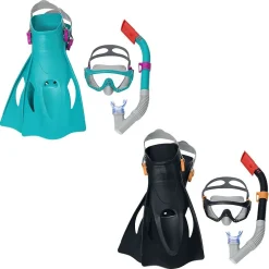 SET DA SNORKELING MERIDIAN MASCHERA BOCCAGLIO PINNE 14+ ANNI 2 COLORI ASS 25020