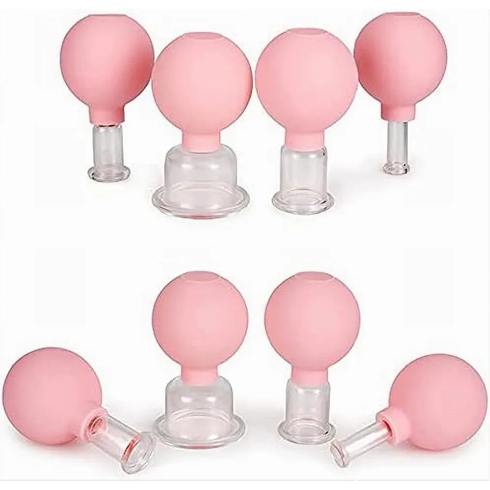 SET DI 4 COPPETTE PER MASSAGGIO FACCIALE SFERA IN SILICONE MASSAGGIATORE SCHIENA
