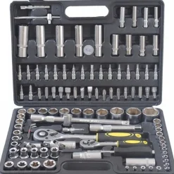 SET DI CHIAVI CASSETTA ATTREZZI CRICCHETTO BUSSOLE BOCCOLE INSERTI KIT DA 109PZ