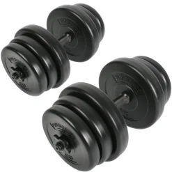 SET DI MANUBRI COMPONIBILI PESI REGOLABILI FITNESS PALESTRA DUMBBELL 15 KG TOTAL