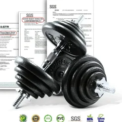 SET DI MANUBRI REGOLABILI DUMBBELL BILANCIERE 40 KG TOT REGOLABILE BODY BUILDING