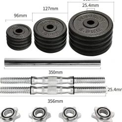 SET DI MANUBRI REGOLABILI DUMBBELL BILANCIERE 40 KG TOT REGOLABILE BODY BUILDING