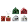 SET DIFFUSORE FRAGRANZA PER AMBIENTE NATALIZIO 40 ML CON 4 BASTONCINI CANDELA PROFUMATA