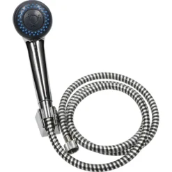 SET DOCCIA DOCCETTA MULTIGETTO 3 GETTI CON SUPPORTO MURO TUBO FLESSIBILE 1.5MT UNIVERSALE