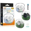 SET DOPPIO AURICOLARE CUFFIE BLUETOOTH LUCE LED RGB TOUCH BOX BASE RICARICA R8377