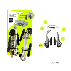 SET FRENI A V BULLONI PASTIGLIE CONDOTTO TUBO FONDINA FRENO BICICLETTA XC-2557