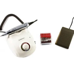 SET FRESA PROFESSIONALE dm208 MANICURE PEDICURE 5000-35000 GIRI PEDALE NAIL ART