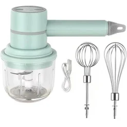 SET FRULLATORE A IMMERSIONE IN ACCIAIO INOX PORTATILE PER PREPARAZIONE ALIMENTI