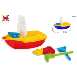 SET GALEONE CON PALETTE + ACCESSORI MARE GIOCHI SPIAGGIA ESTATE BAMBINI 114725