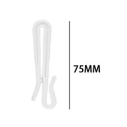 SET GANCI PER TENDE A PIEGHE REGOLABILE IN PLASTICA BIANCHE LUNGO 75 MM CASA BAGNO 87354