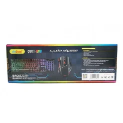 SET GIOCO CON TASTIERA LED MOUSE CABLATO USB RETROILLUMINATA MULTICOLORE Q803-RGB