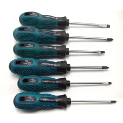 SET KIT 7 CACCIAVITI CACCIAVITE CON MANICO ERGONOMICO PUNTA A STELLA A TAGLIO