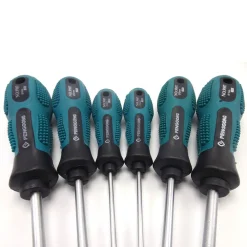 SET KIT 7 CACCIAVITI CACCIAVITE CON MANICO ERGONOMICO PUNTA A STELLA A TAGLIO