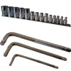 SET KIT 14 CHIAVI A BUSSOLA TORX MILLERIGHE 1/2"1/4"3/8" DA 4 A 24 MM 3 CHIAVI L