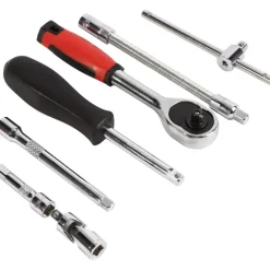 SET KIT 46 PEZZI CHIAVI A BUSSOLA CON CRICCHETTO 1/4