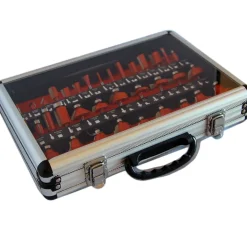 SET KIT 35 PEZZI FRESE PER LEGNO PER PANTOGRAFO IN VALIGETTA DI ALLUMINIO 8mm