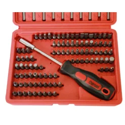 SET KIT 122 PZ INSERTI CACCIAVITE GIRAITE CON PROLUNGA BUSSOLE TORX VALIGETTA