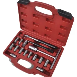 SET KIT ALESATORI PER LA PULIZIA INIETTORE INIETTORI AUTO MOTORE DIESEL 17 PZ