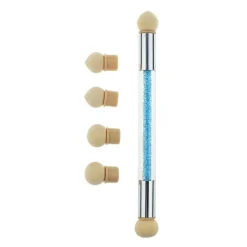 SET KIT PENNELLI SFUMATURE PUNTE GOMMA SILICONE INTERCAMBIABILI NAIL ART UNGHIE