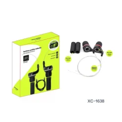 SET LEVE PER CAMBIO VELOCITA 3X7 CON MANOPOLA TORSIONE ANTISCIVOLO BICI XC-1638