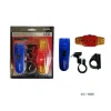 SET LUCE BICI BICICLETTA FRONTALE TORCIA LED POSTERIORE SICUREZZA GANCI XC-1586