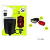 SET LUCI FRONTE/RETRO A BATTERIA PER BICI BICICLETTA ATTACCO UNIVERSALE XC-2650