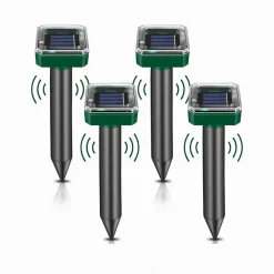 SET LUCI SOLARI QUADRATO IMPERMEABILE CON REPELLENTE AD ULTRASUONI PER PARASSITI