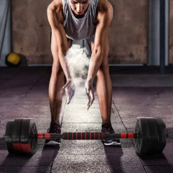 SET MANUBRI BILANCIERE CON BIELLA REGOLABILI 10KG ALLENAMENTO CORPO PALESTRA CASA