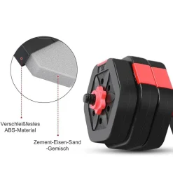 SET MANUBRI BILANCIERE CON BIELLA REGOLABILI 30KG ALLENAMENTO CORPO PALESTRA CASA