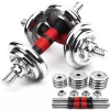 SET MANUBRI COMPONIBILI PESI REGOLABILI PALESTRA DUMBBELL IN ACCIAIO 25KG TOTALE