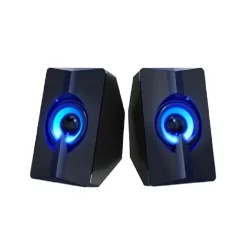 SET MINI ALTOPARLANTI SPEAKERS PER BASSO PER COMPUTER LUCI LED COLORATE Q-T124