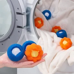 SET PALLINE CATTURA RIMUOVI RACCOGLI CAPELLI E PELI PER LAVATRICE RIUTILIZZABILE