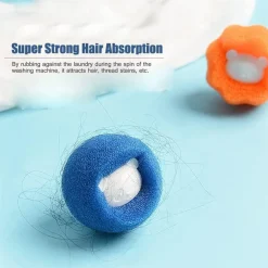 SET PALLINE CATTURA RIMUOVI RACCOGLI CAPELLI E PELI PER LAVATRICE RIUTILIZZABILE