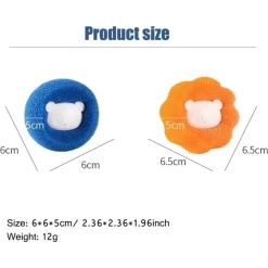 SET PALLINE CATTURA RIMUOVI RACCOGLI CAPELLI E PELI PER LAVATRICE RIUTILIZZABILE