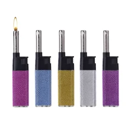 SET 50PEZZI ACCENDIGAS ACCENDI GAS A FIAMMA CANNA CORTA SHINY BRILLANTI 41411646