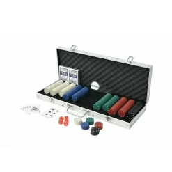 SET POKER 500 FICHES CHIPS 2 MAZZI CARTE GETTONE DEAL KIT TEXAS HOLDEM