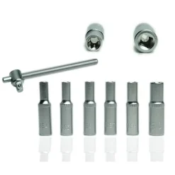SET 7PZ 6 CHIAVI BUSSOLA TORX 1/4" SCANALATI STRISCIA CLIP MILLERIGHE CHIAVINO