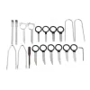SET 20PZ ACCESSORI PINZE GANCI PER RIMOZIONE STEREO AUTORADIO AUTO CAMPER