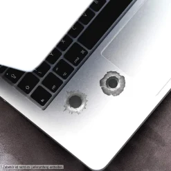 SET 3PZ ADESIVI FORI DI PROIETTILE GRIGIO SCURO PER AUTO MOTO NOTEBOOK SMARTPHONE