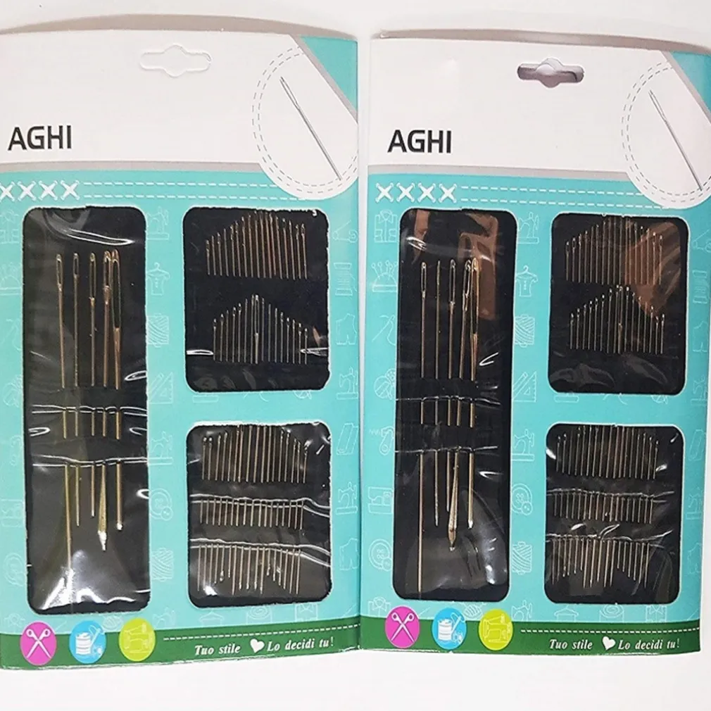 SET 110PZ. AGHI DA CUCITO VARIE MISURE FORMATI SARTA FAI DA TE VIAGGIO PER LANA COTONE