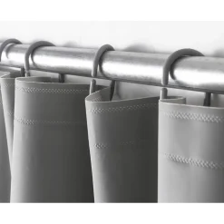 SET 12PZ ANELLI GANCIO PER TENDA DA DOCCIA BOX BAGNO IN PLASTICA PP GRIGIO 87238