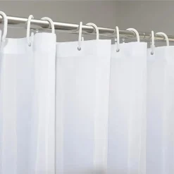 SET 12PZ ANELLI GANCIO PER TENDA DA DOCCIA BOX BAGNO IN PLASTICA PP BIANCO 87237