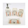 SET 4PZ BAGNO FANGO FINESTRA FLOWER CERAMICA DISPENSER SAPONE PORTA SAPONETTA BICCHIERE SPAZZOLINI