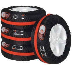 SET 4PZ BORSA CUSTODIA PROTEZIONE PNEUMATICI AUTO COVER STORAGE GOMME RUOTE 65CM