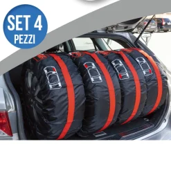SET 4PZ BORSA CUSTODIA PROTEZIONE PNEUMATICI AUTO COVER STORAGE GOMME RUOTE 65CM