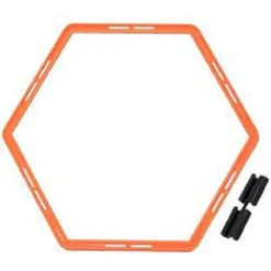 SET 6PZ CERCHI PIATTI ALLENAMENTO AGILITÀ ESAGONALE PER CALCIO FITNESS DA 50CM