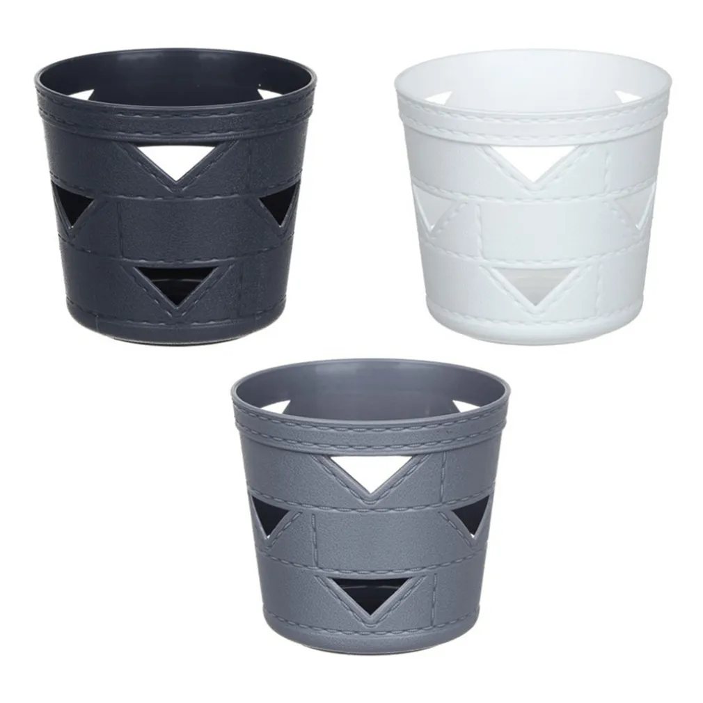 SET 3PZ CESTO CESTINO PORTAOGGETTI ORGANIZZATORE TONDO 10X10X9CM ASSORTITI 10711