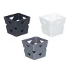 SET 3PZ CESTO CESTINO PORTA TUTTO OGGETTI ORGANIZZATORE QUADRATO 10X10X9CM 10712